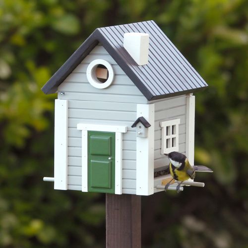 Mangeoire à oiseaux en bois extérieure, maison d'oiseaux