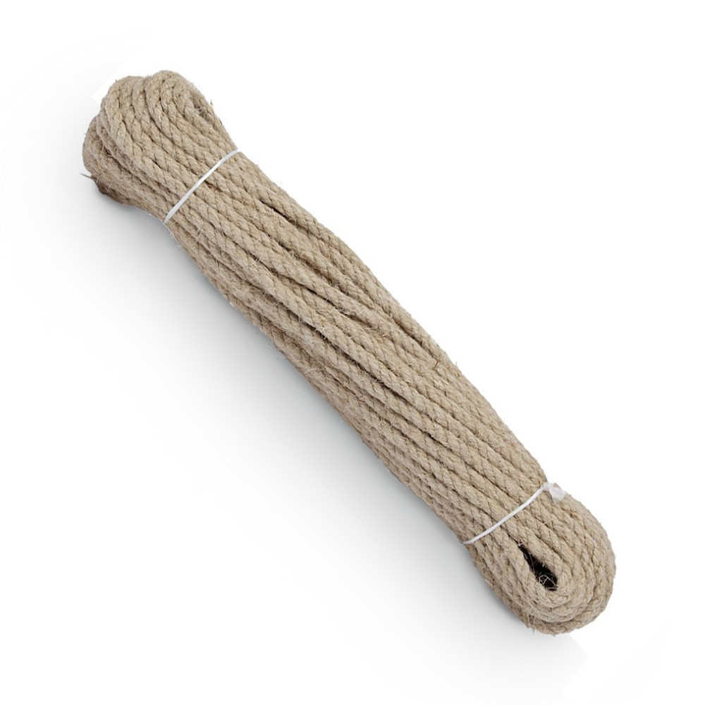 Corde de chanvre de jute de 10 mm, corde épaisse naturelle à 4