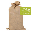 Sac jute 25kg, toile en mailles fines