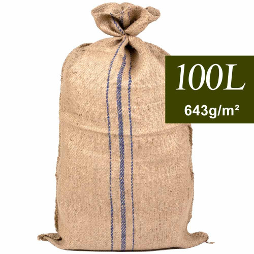 Sac toile de jute grand format 100 l solide 1