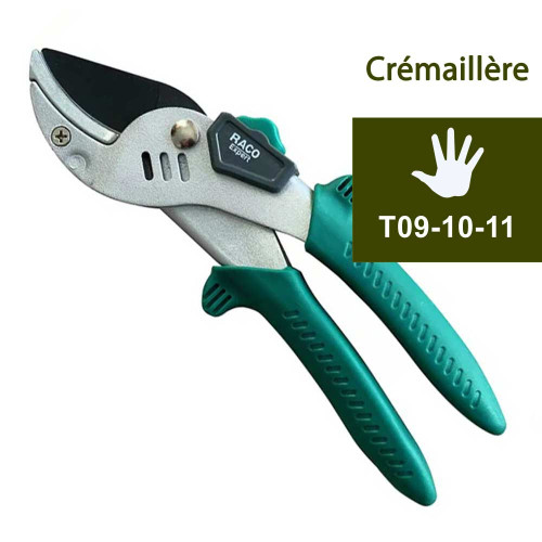 Secateur cremaillere