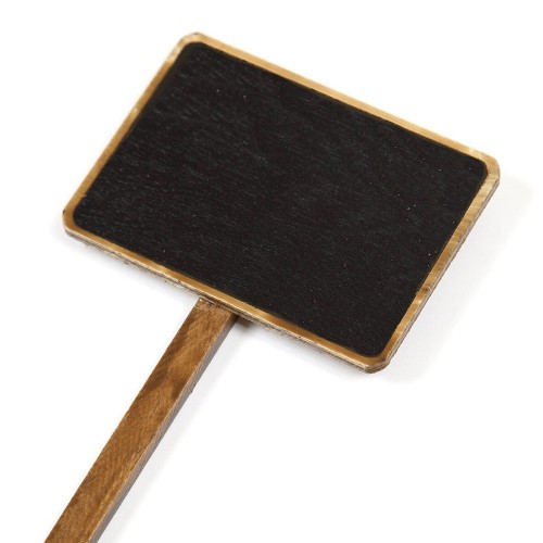 Grand stick bois avec porte étiquette style ardoise