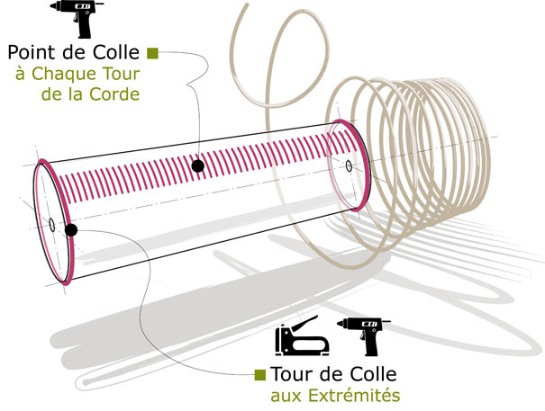 ZEONHAK Corde de jute naturelle de 120 m x 6 mm, corde de chanvre torsadée  de 6,35 mm, corde de jute manille pour travaux manuels, arbre à chat :  : Bricolage