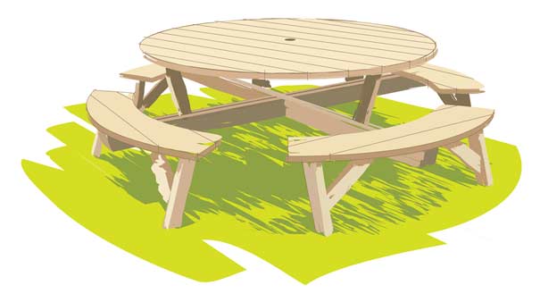 table de jardin en bois 12 personnes